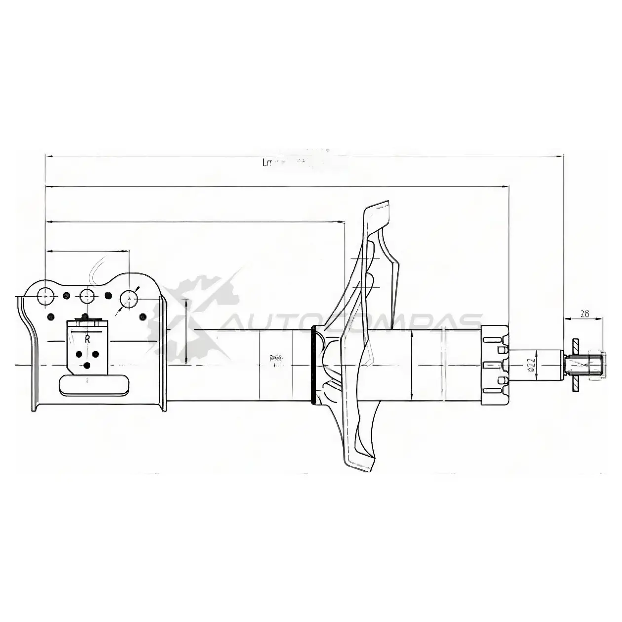 Стойка амортизатора передняя MAZDA CAPELLA/626 97-02 справа SAT STGE4T34700A OCSN1 KQ 1422809589