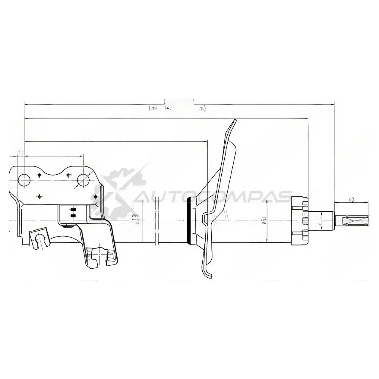 Стойка амортизатора передняя NISSAN CEFIRO/MAXIMA/TINO/INFINITII30/I35 98-03 справа SAT 0EOWG P 1422815406 ST543022Y985