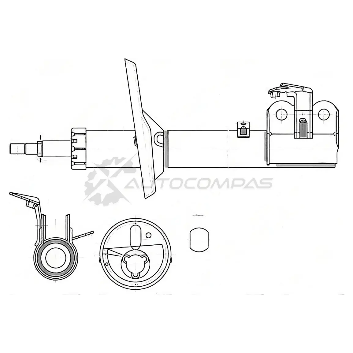 Стойка амортизатора передняя Toyota RAV4 94-00 справа SAT ST4851049017 1422828352 WV8X NV изображение 0