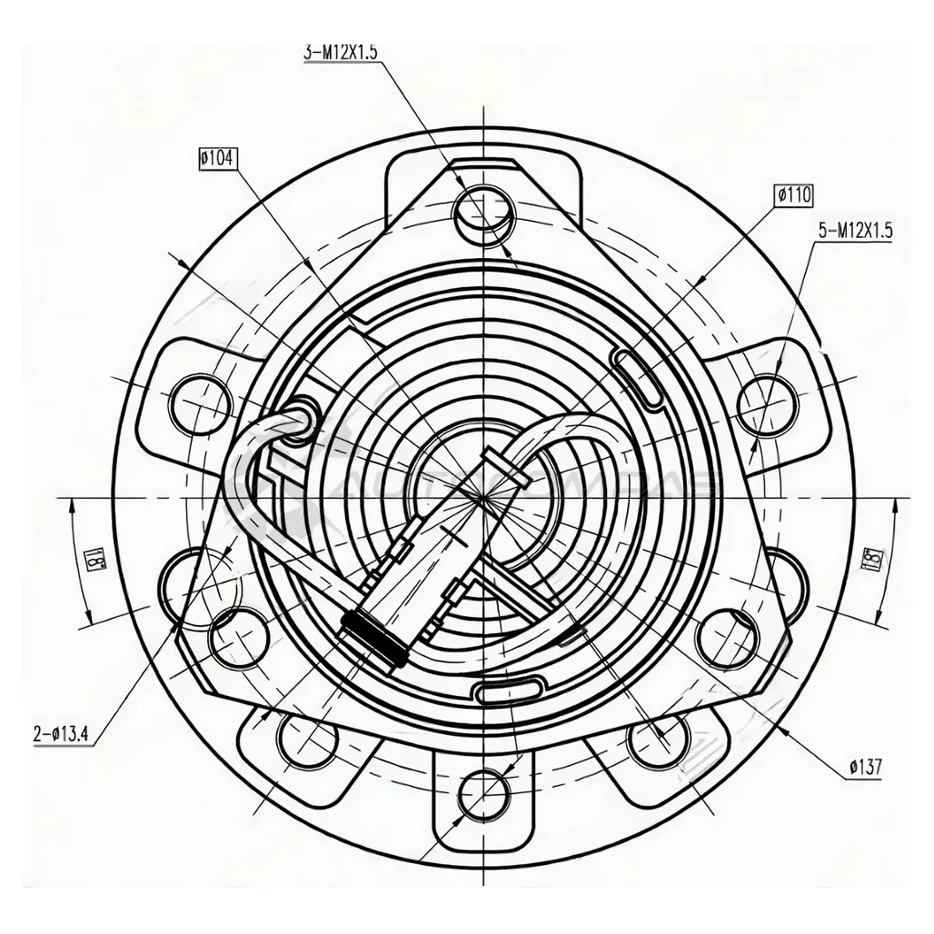 Ступица с подшипником передняя OPEL ASTRA H/ZAFIRA (5 шпилек) 05 SAT 2LE LD 1422802370 ST1603254