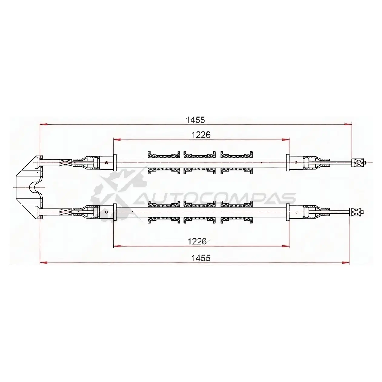 Трос ручника OPEL VECTRA B 95-02 SAT 0PFP D10 1440990789 ST520048 изображение 0