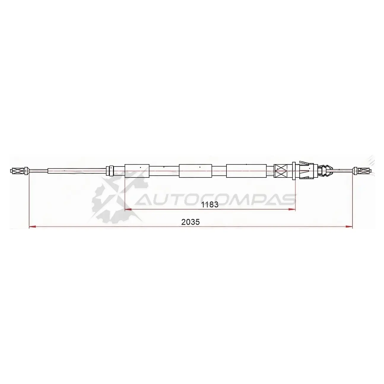 Трос ручника PEUGEOT 307 00-10/ CITROEN C4 04-11 справа/слева SAT ST520060 1440990793 SGYM B4