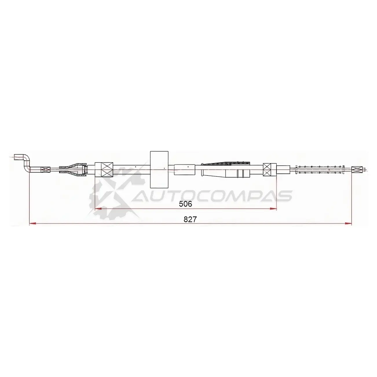 Трос ручника VOLKSWAGEN TRANSPORTER IV 90-03 левый/правый SAT 12 5NTUR ST520017 1440547831 изображение 0