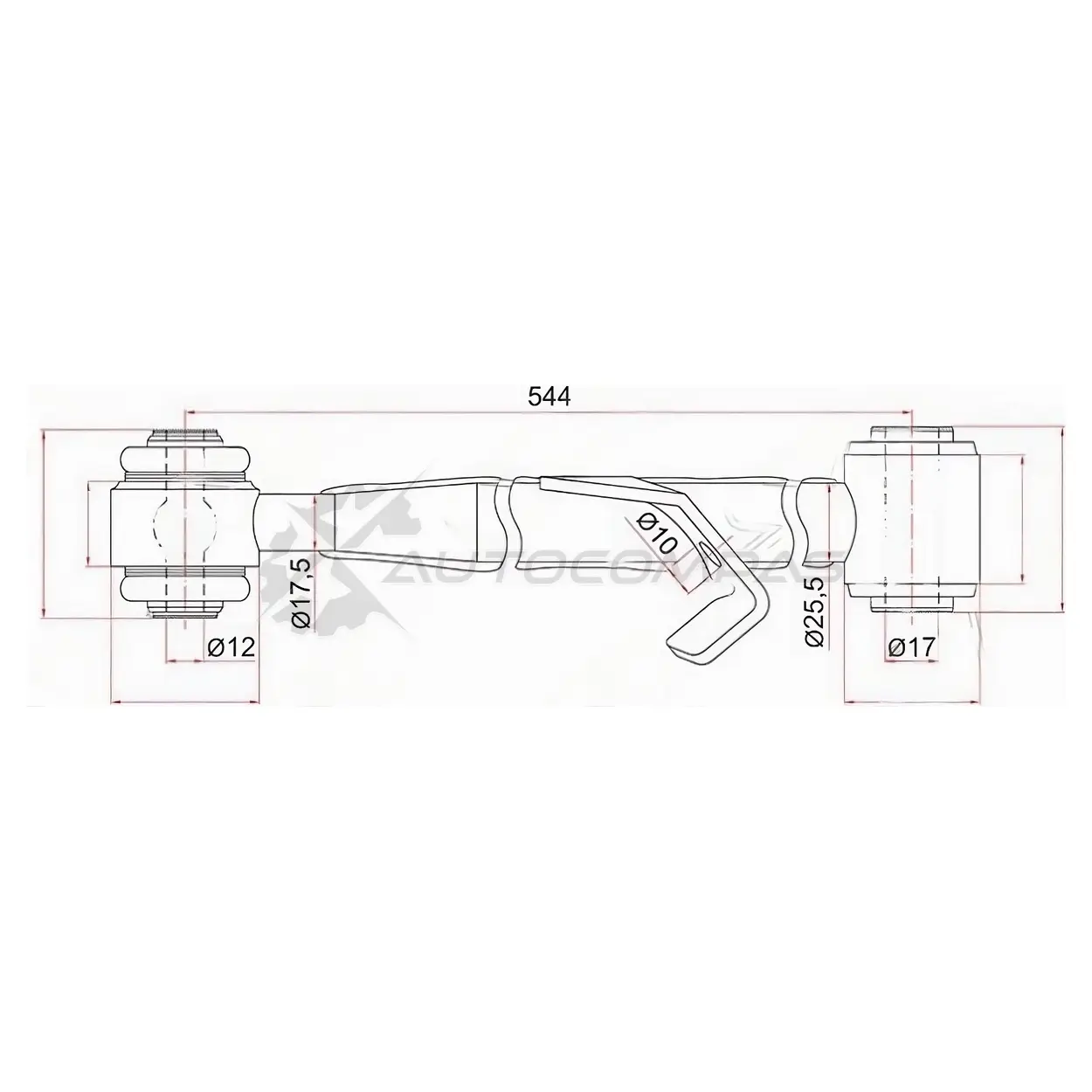 Тяга поперечная задней подвески нижняя Toyota RAV4 00-05/CHERY TIGGO 06- справа SAT 1422798957 S 4KRRRE ST4872042020
