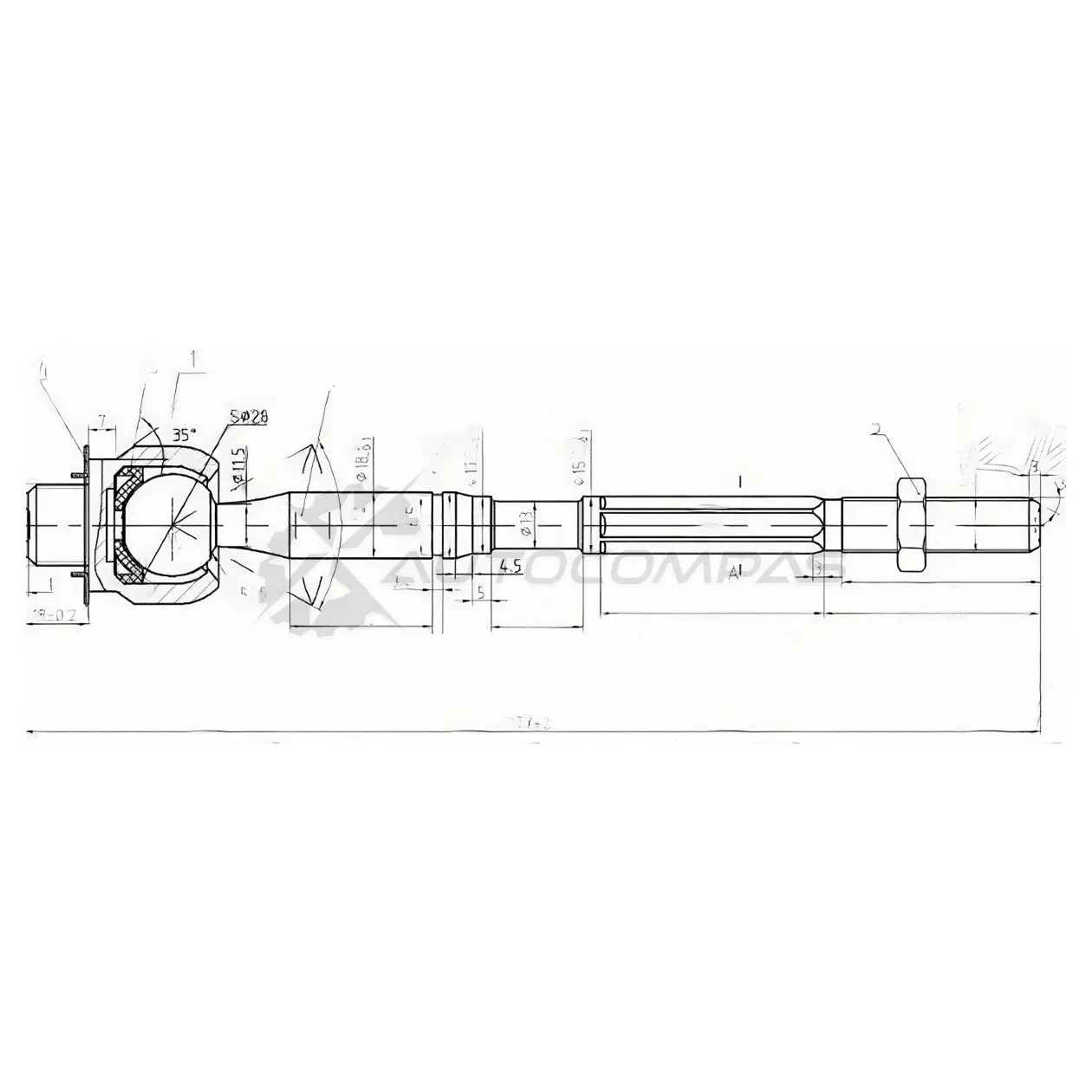 Рулевая тяга Toyota HILUX/SURF/4RUNNER/LAND CRUISER PRADO/LEXUS GX470 02 SAT M6I1X G ST4550339265 1422823516