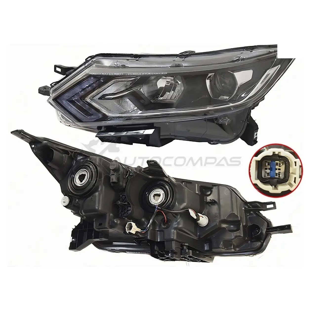 Фара NISSAN QASHQAI 17-22 слева галоген, LED SAT 1440534258 ST21511AKLLDEM2 RXZ TQ