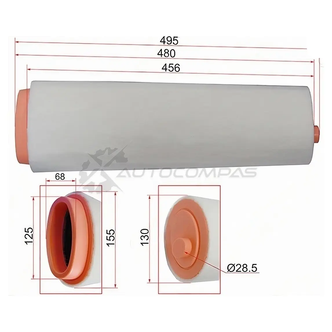 Воздушный фильтр BMW X3 E83 03-10/X5 E53 00-06/ X5 E70 07-14/X6 E71 08-/RANGE ROVER 02-06 дизель SAT ST13712247444 1422806389 3K EVX