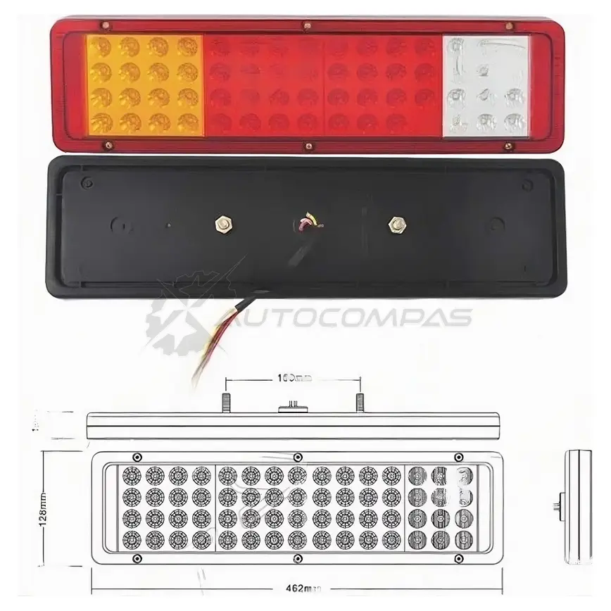 Задний фонарь UNIVERSAL 24V (462x128x51mm) диодный, комплект слева=справа SAT 1440991243 SD201224V EUEL 3