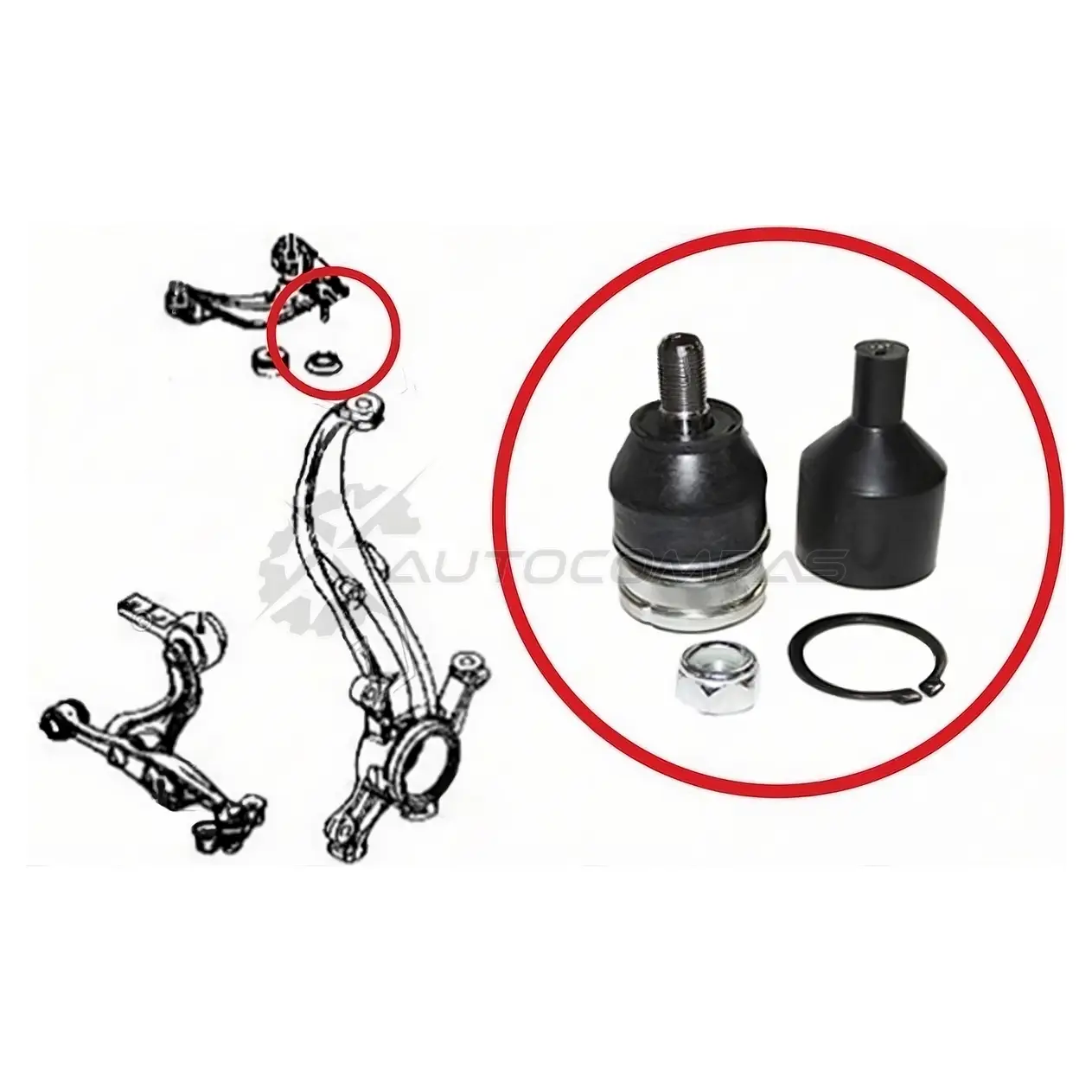 Шаровая опора верхнего рычага MAZDA 6/ATENZA 2007-2014 слева=справа SAT AB M15 STGS1D34250CBJ 1422875933