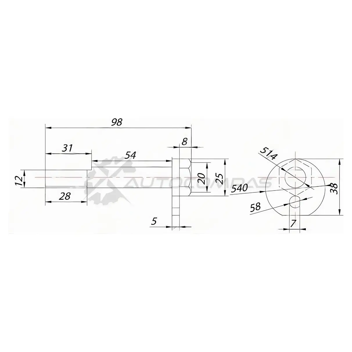 Развальный болт нижнего рычага Toyota ALTEZZA/CHASER/CRESTA/CROWN/MAJESTA/MARK2/PROGRES/VEROSSA 92 SAT ST4819022040 VV 8DW 1422822567