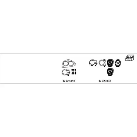 Система выпуска ОГ HJS W 9O6U3B 1201071 V3XAQ5 MT-Fi47