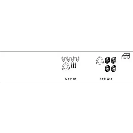 Система выпуска ОГ HJS MT-OP119 K 9SCB EV7F1F 1201657