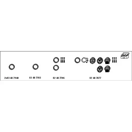 Система выпуска ОГ HJS NSWG77W TU Q6SAT MT-Toy101 1202100