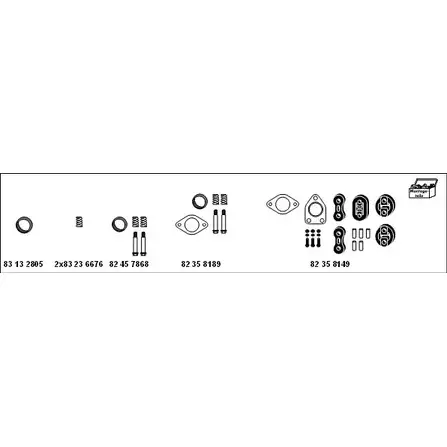 Система выпуска ОГ HJS ZSNHKN 1202350 DB Q1S MT-Vo45 изображение 0