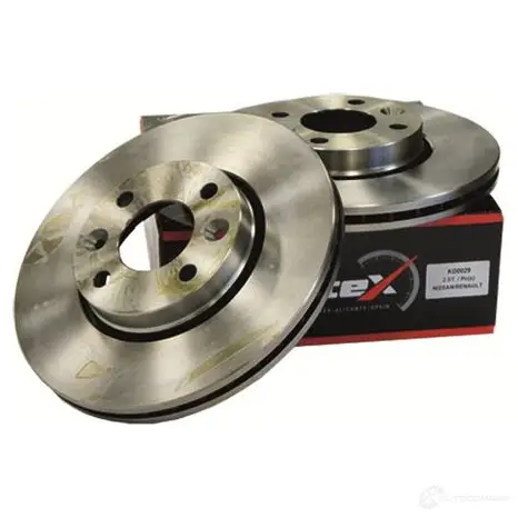 Тормозной диск LADA VESTA/X-RAY/RENAULT CLIO III/NISSAN NOTE/MICRA K12 05- перед.вент.(d=260mm) KORTEX 1440616334 CD 06Y KD0029