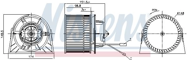 Мотор отопителя OPEL VECTRA B 95- A/C- KORTEX 1440617793 KHF163 U D05A изображение 4