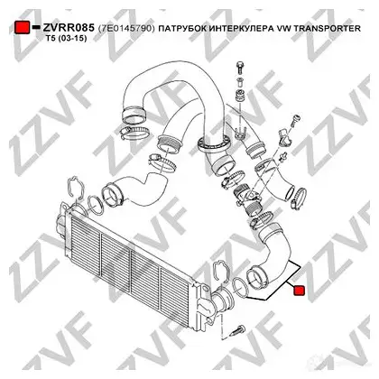 Патрубок интеркулера ZZVF 9LE KT ZVRR085 1437880792 изображение 1