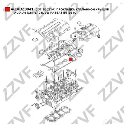 Прокладка клапанной крышки ZZVF ZVBZ0041 1CVE KI9 1437882528 изображение 1