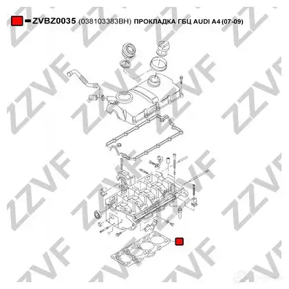 Прокладка ГБЦ ZZVF ZVBZ0035 1437882497 9TBX 2 изображение 1