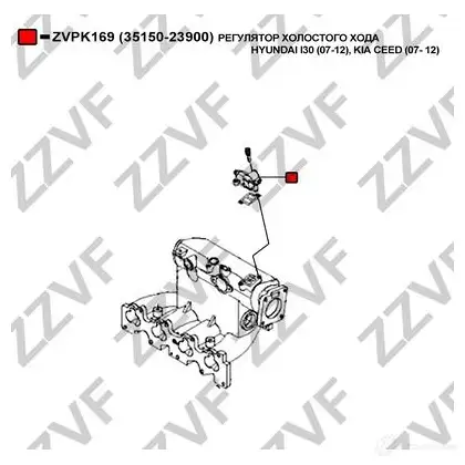 Регулятор холостого хода ZZVF ZVPK169 1437881476 XM12M M изображение 3