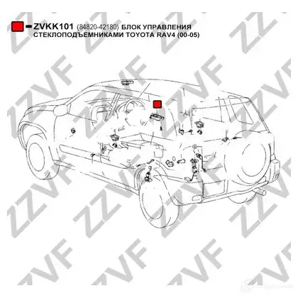 Кнопка стеклоподъемника ZZVF ZVKK101 1424536804 C NTZQ изображение 2