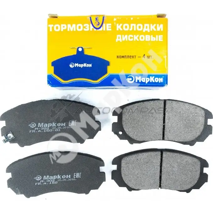 Колодки тормозные передние с механическим датчиком MARKON 1439959906 16002165 WBGPZZ 4 - Изображение 1