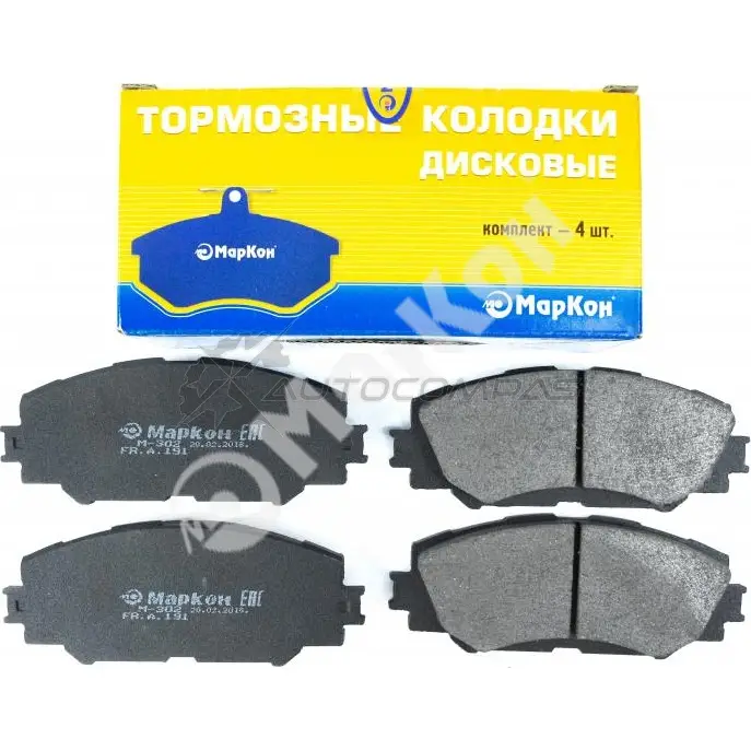 Колодки тормозные передние без датчика MARKON 19100175 1422912940 LIY 9V - Изображение 1