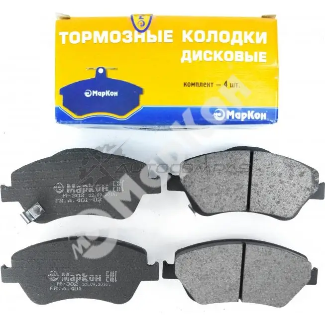 Колодки тормозные передние с механическим датчиком MARKON 40102190 1439959527 18 0LFRS - Изображение 1