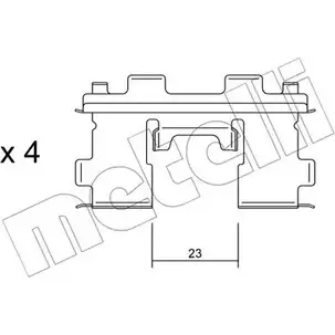 Ремкомплект тормозных колодок METELLI 1217277 5 EXVC KIT.051 VSB6HP1 изображение 0