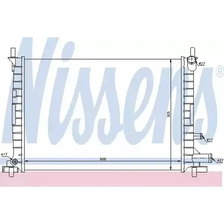 Радиатор охлаждения двигателя NISSENS WZ36Y6 EREN VY 620861 1218801