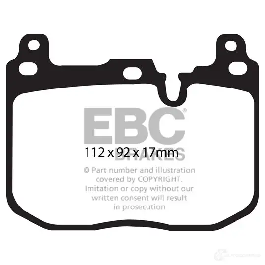 Тормозные колодки, комплект EBC NZU ATW2 1438417448 dp42130r - Изображение 1