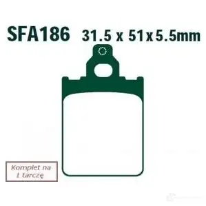 Тормозные колодки, комплект EBC 1437390454 Q UXD5 sfa186