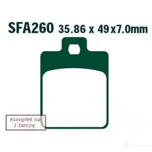 Тормозные колодки, комплект EBC 9 MH3B sfa260 1437390455