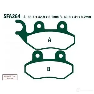 Тормозные колодки, комплект EBC sfa264 1437390515 DJ HPPF