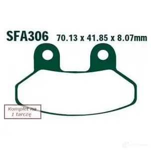 Тормозные колодки, комплект EBC JJQE RQ sfa306 1437392273