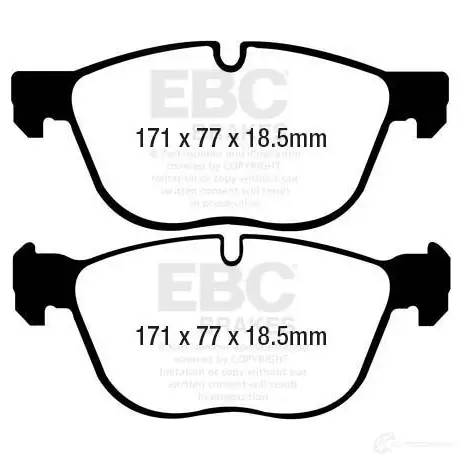 Тормозные колодки, комплект EBC dp41938r 1437392801 A AYL58V - Изображение 1