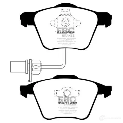Тормозные колодки, комплект EBC dp41495r 9PEOY 9G 1437392827 изображение 0