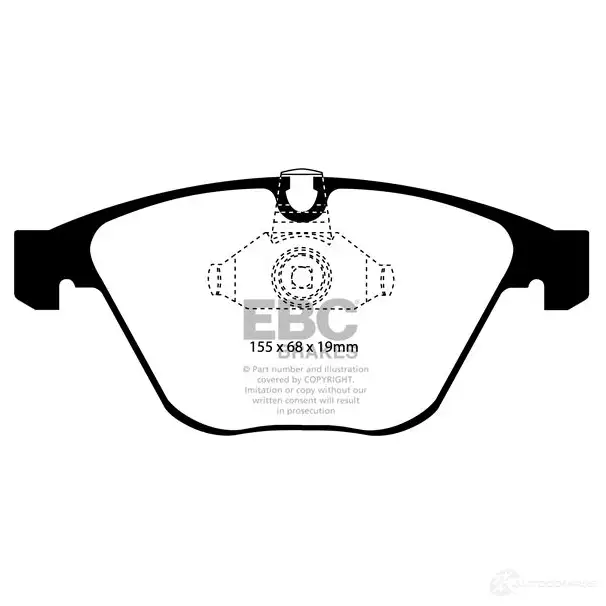 Тормозные колодки, комплект EBC 787A U 1437392638 dp41449r - Изображение 1