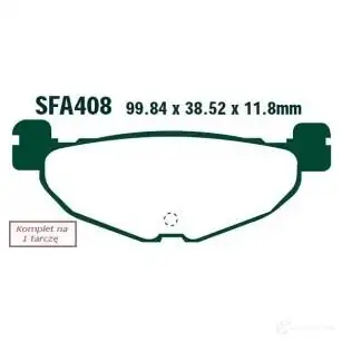 Тормозные колодки, комплект EBC 1437392100 sfa408 M8 2KMAS