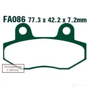 Тормозные колодки, комплект EBC sfa086 1437392104 XQSW Y
