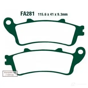 Тормозные колодки, комплект EBC FQC LYF2 sfa281 1437392125