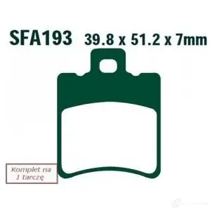 Тормозные колодки, комплект EBC 1437392134 sfa193hh QW 6KV