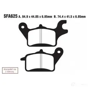 Тормозные колодки, комплект EBC sfa625 1437392500 F5G EB