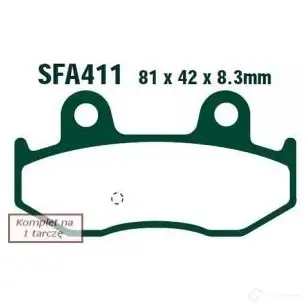 Тормозные колодки, комплект EBC sfa411 RNKZ D 1437392315