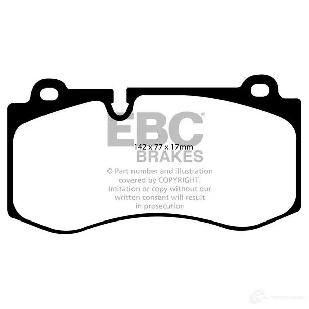 Тормозные колодки, комплект EBC dp41943r DGKTE 3U 1437392864 - Изображение 1
