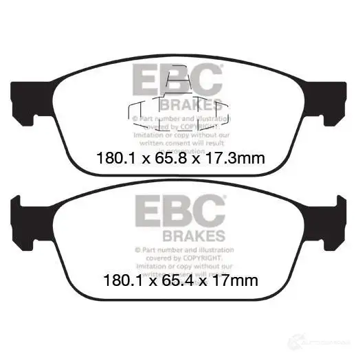 Тормозные колодки, комплект EBC 1437393007 dp42145r JOC KII7 - Изображение 1