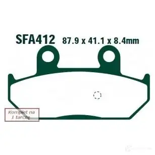 Тормозные колодки, комплект EBC sfa412 1437392427 I39V3S Z