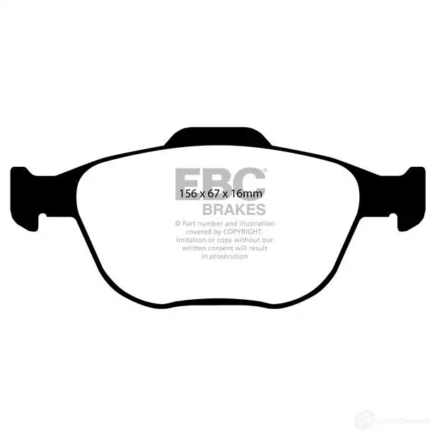 Тормозные колодки, комплект EBC dp41641r A6J9MI G 1437393074 - Изображение 1