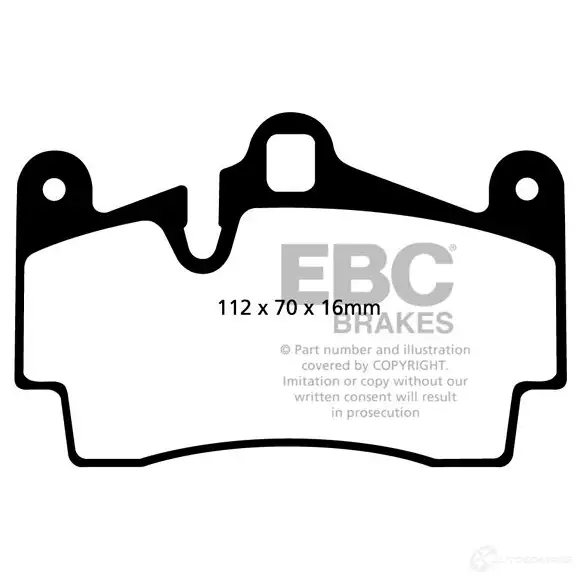 Тормозные колодки, комплект EBC F7E RO 1437392619 dp41474r - Изображение 1