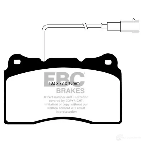 Тормозные колодки, комплект EBC dp41536r 1437393070 IJM2Y5 B изображение 0